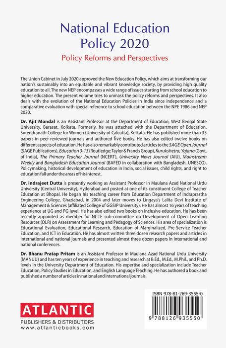 National Education Policy 2020: Policy Reforms And Perspectives by Ajit Mondal/Indrajeet Dutta/Bhanu Pratap Pritam