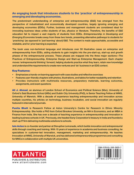 Entrepreneurship in Developing and Emerging Economies