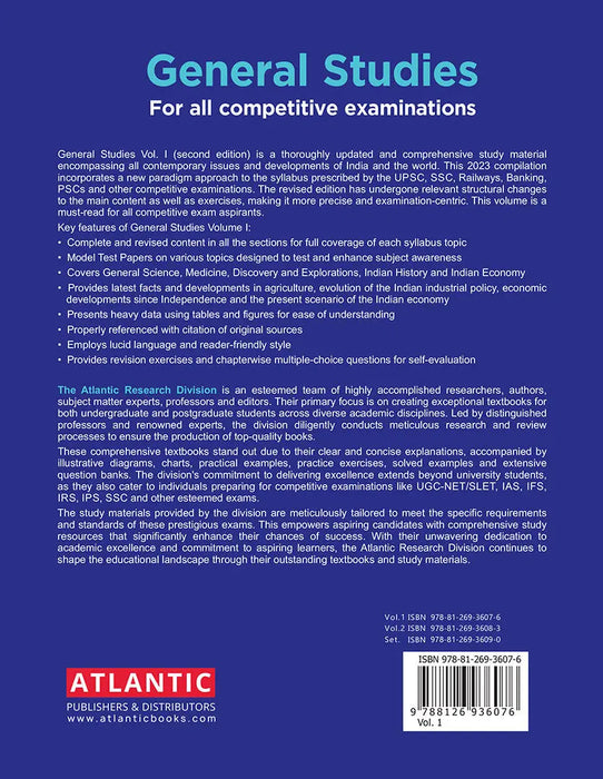 General Studies: For all competitive examinations,SSC, Railways, Banking, PSC, UPSC, and other competitive exams (Vol. 1) by Atlantic Research Division