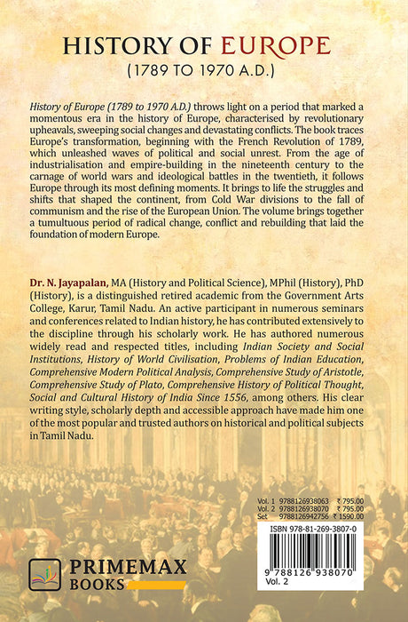 History of Europe 1789 - 1970 A.D. by N. Jayapalan
