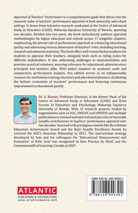 Appraisal of Teachersâ€™ Performance by S. Kumar