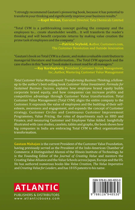 Total Customer Value Management: Transforming Business Thinking by Gautam Mahajan