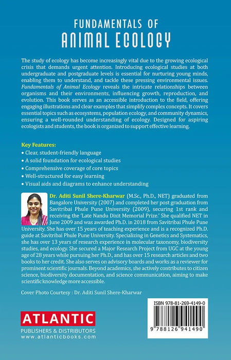 Fundamentals of Animal Ecology by Dr. Aditi Sunil Shere-Kharwar