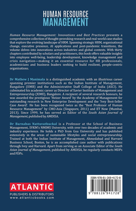 Human Resource Management: Innovations and Best Practices by Mathew J Manimala, Barnabas Nattuvathuckal