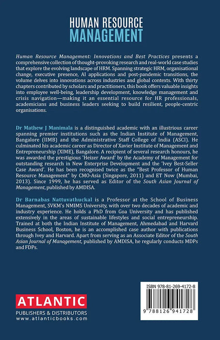 Human Resource Management: Innovations and Best Practices by Mathew J Manimala