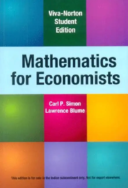 Mathematics For Economists by Carl Simon