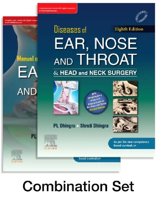 Diseases Of The Ear Nose And Throat And Head And Neck Surgery 8e With Manual Of Clinical Cases In Ear Nose And Throat 2e by Dhingra P.L.