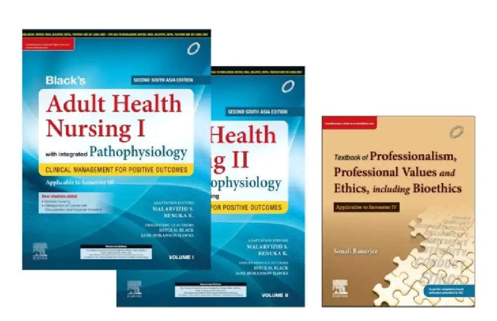 Blacks Adult Health Nursing With Integrated Pathophysiology 2 Vol Set With Textbook Of Professionalism Professional Values And Ethics Including Bioethics by Malarvizhi S.