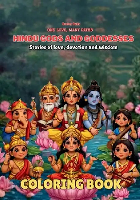 Hindu Gods and Goddesses Coloring Book: Stories of Love, Devotion and Wisdom for Young Minds by Bb Sage