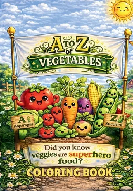 A to Z of Vegetables Coloring Book: Learn and Color Vegetables from A to Z by Rose Brown