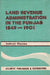 Land Revenue Administration In The Punjab 1849-1901 by Inderjit Sharma