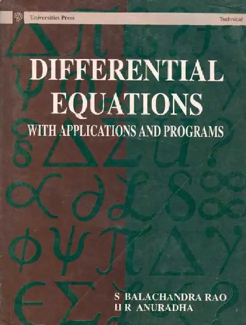 Differential Equations with Applications & Programs by S Balachandra Rao, H R Anuradha