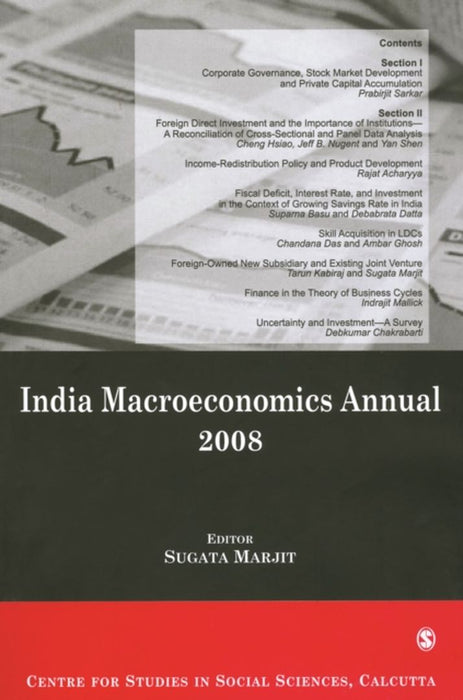 India Macroeconomics Annual 2008 by Sugata Marjit