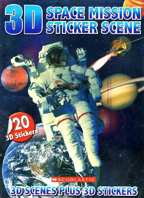 3D Space Mission Sticker Scene