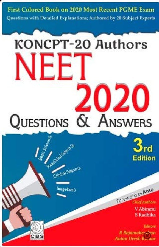 KONCPT-20Authors NEET 2020: Questions & Answers, 3e  by Rajamahendran