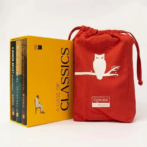 A Case of Classics, The Old Man & The Sea, A Room of Ones Own, A Hunger Artist by Ernest Hemingway, Virginia Woolf, Kafka