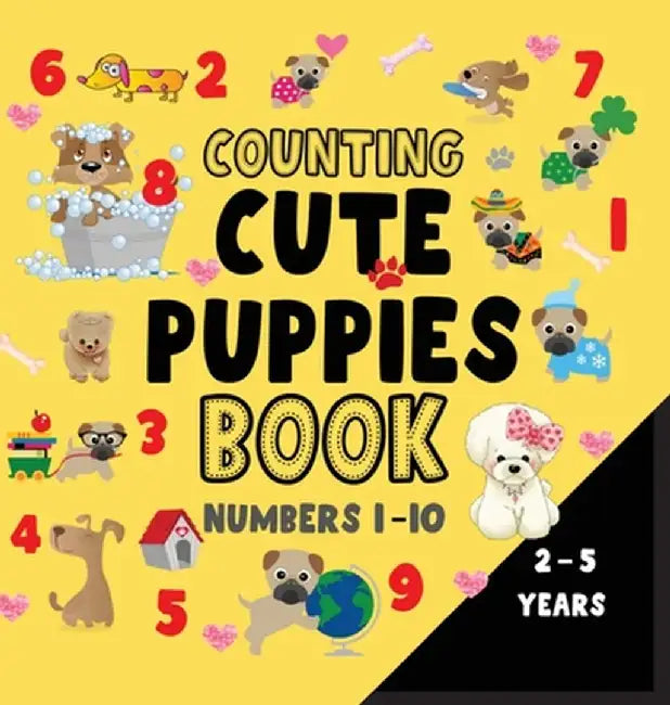 Counting puppies book numbers 1-10 by Dagna Banaś