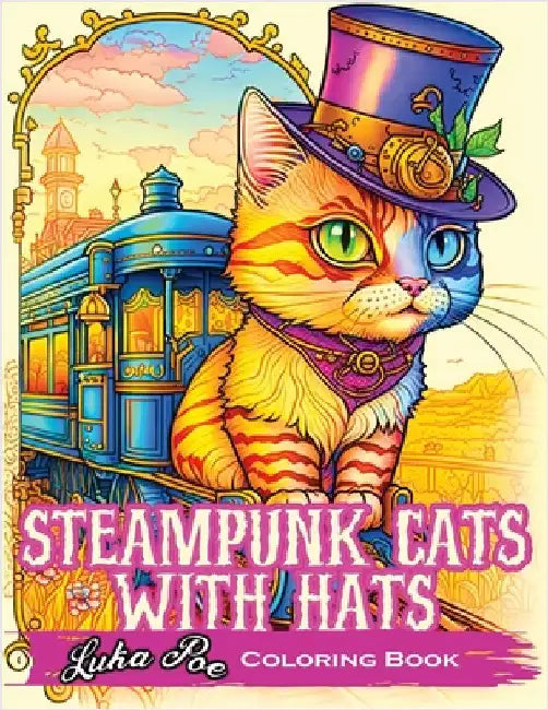 Steampunk Cats With Hats: Unleash Your Creativity with Steampunk Cats Wearing Hats: A Unique Coloring Experience by Luka Poe