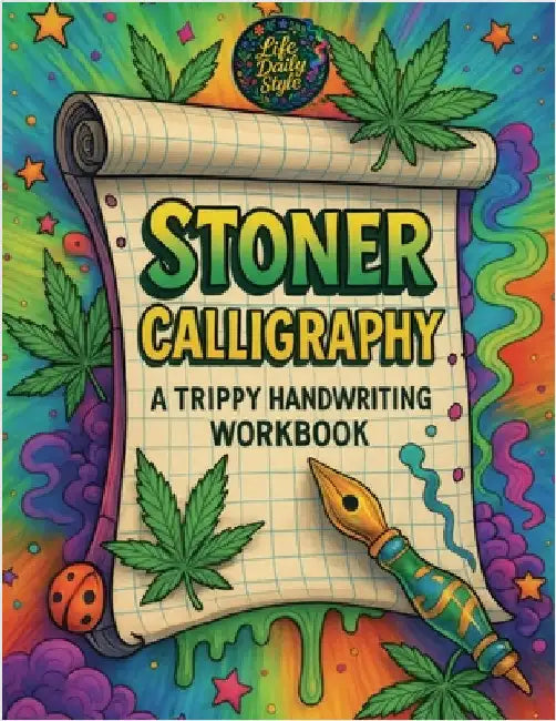 Stoner Calligraphy - A Trippy Handwriting Workbook: 420-Friendly Lettering Guide for Adults - Trippy Practice Pages and the Chillest Gift for Any High by Style, Life Daily