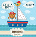 Ahoy, It's a Boy! A Baby Shower Guest Book: A Cute Nautical Pirate Bear Themed Baby Shower Guest Book for Boys - Includes Sign-In, Wishes & Advice, Gi by Casiope Tamore