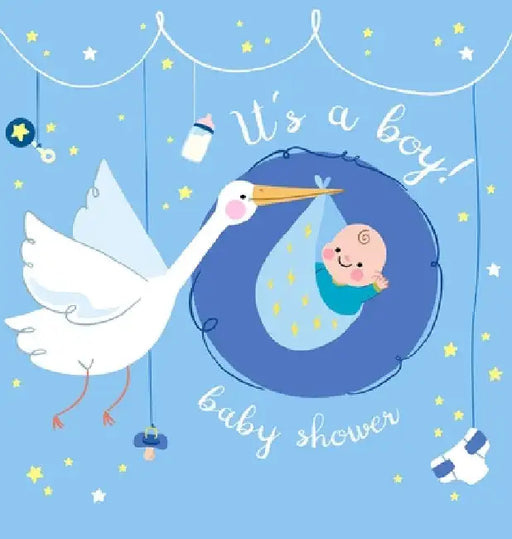 It's a Boy! A Baby Shower Guest Book: A Classic Stork Themed Baby Shower Guest Book for Boys with Sign-In Pages, Wishes for Baby, Gift Log & Keepsake by Casiope Tamore