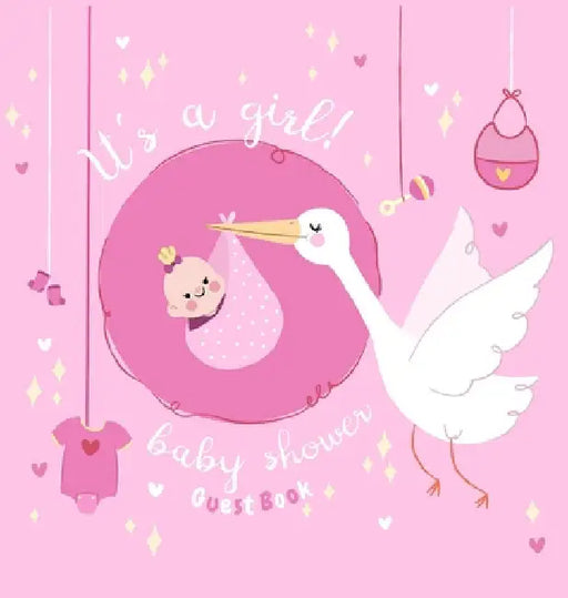 Special Delivery - It's a Girl! A Baby Shower Guest Book: A Classic Stork Themed Baby Shower Guest Book for Girls with Sign-In Pages, Wishes for Baby, by Casiope Tamore