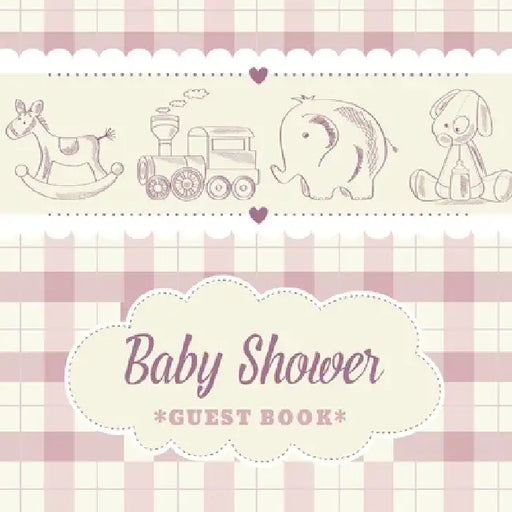 Classic Toys Baby Shower Guest Book: A Vintage Toy Themed Baby Shower Guest Book for Boys with Pastel Gingham Design - Includes Sign-In, Gift Log & Ad by Casiope Tamore