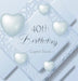 40th Birthday Guest Book: An Elegant Keepsake for a Milestone 40th Birthday Celebration - Silver and White Frosted Heart Theme - Hardcover by Luis Lukesun