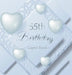 55th Birthday Guest Book: An Elegant Keepsake for a Milestone 55th Birthday Celebration - Silver and White Frosted Heart Theme - Hardcover by Luis Lukesun