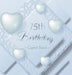 75th Birthday Guest Book: An Elegant Keepsake for a Milestone 75th Birthday Celebration - Silver and White Frosted Heart Theme - Hardcover by Luis Lukesun