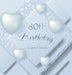 80th Birthday Guest Book: An Elegant Keepsake for a Milestone 80th Birthday Celebration - Silver and White Frosted Heart Theme - Hardcover by Luis Lukesun
