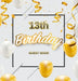 13th Birthday Guest Book: A Fun Keepsake for the New Official Teenager - Elegant Gold and White Party Decorations and Supplies - Hardcover by Luis Lukesun