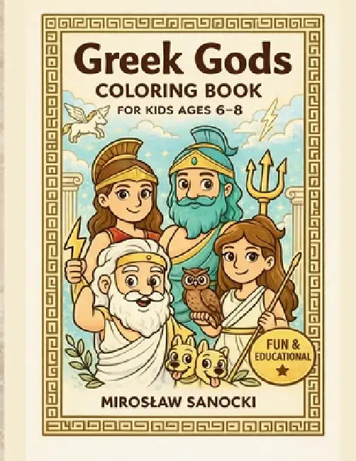Greek Gods Coloring Book: Fun and Educational Coloring Book for Kids Ages 6-8 by Miroslaw Sanocki