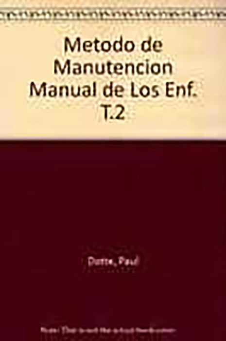 Metodo De Manutencion Manual De Los Enf. T.2