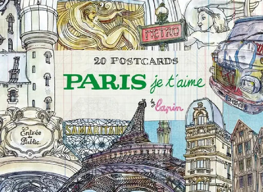 Paris, Je T'Aime: 20 Postcards Book by Lapin