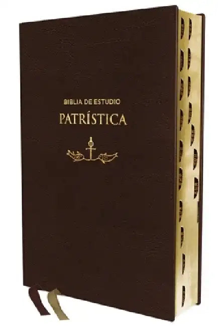 Reina Valera Revisada, Biblia de Estudio Patrística, Siglos I Al VI, Leathersoft, Café, Interior a DOS Colores, Con Índice, Palabras de Jesús En Rojo: by Reina Valera Revisada
