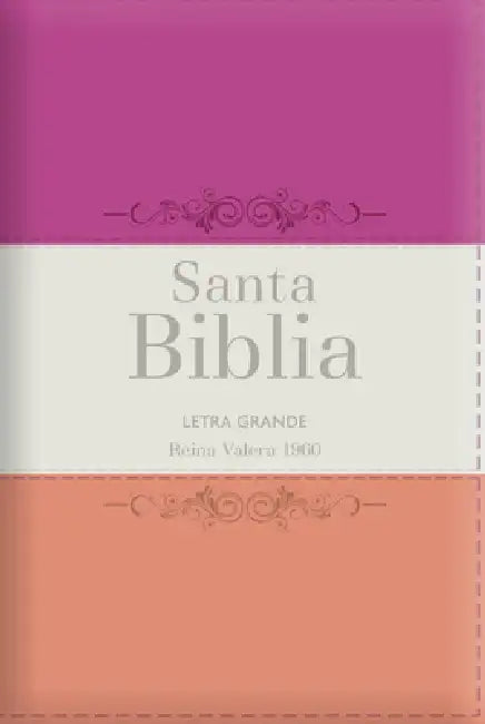 Biblia Rvr60 Letra Grande - Tamaño Manual / Tricolor: Guinda/Crema/Melón Con Indice Y Cierre (Bible Rvr60 Lp/Pocket Size - Tricolor: Cherry/Cream/Melo by Reina Valera 1960