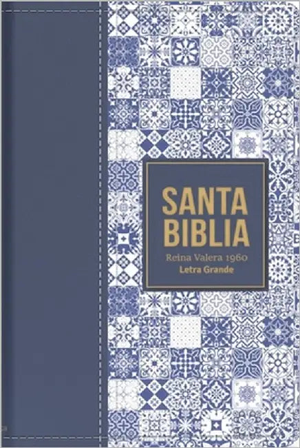 Biblia Rvr 1960 Letra Grande Tamaño Manual Símil Piel Azul Oscuro(bible Rvr 1960 Large Print Handsize Leatherlike Tiles Dark Blue (Spanish Edition) by Reina Valera 1960