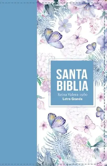 Biblia Rvr 1960 Letra Grande Tamaño Manual Símil Piel Azul Acero Claro(bible Rvr 1960 Large Print Handsize Leatherlike Butterfly Light Steel Blue (Spa by Reina Valera 1960