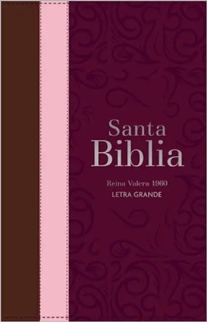 Biblia Rvr 1960 Letra Grande Tamaño Manual Tricolor Guinda Palo Rosa Marrón Con Cierre E Índice (Bible Rvr 1960 Large Print Handsize Leatherlike Trico by Reina Valera 1960