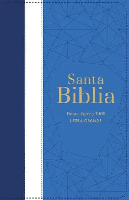 Biblia Rvr 1960 Letra Grande Tamaño Manual Tricolor Azúl Claro Crema Claro Azúl Marino Con Cierre E Índice ( Bible Rvr 1960 Large Print Handsize Leath by Reina Valera 1960