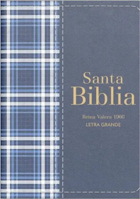 Biblia Rvr 1960 Compacta Símil Piel Cuadros Azul Marino Oscuro (Bible Rvr 1960 Compact Size Leatherlike Navy Blue Checked Pattern (Spanish Edition) by Reina Valera 1960