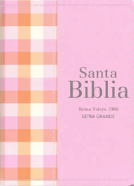Biblia Rvr 1960 Compacta Símil Piel Cuadros Rosa Claro (Bible Rvr 1960 Compact Size Leatherlike Light Pink Checked Pattern (Spanish Edition) by Reina Valera 1960