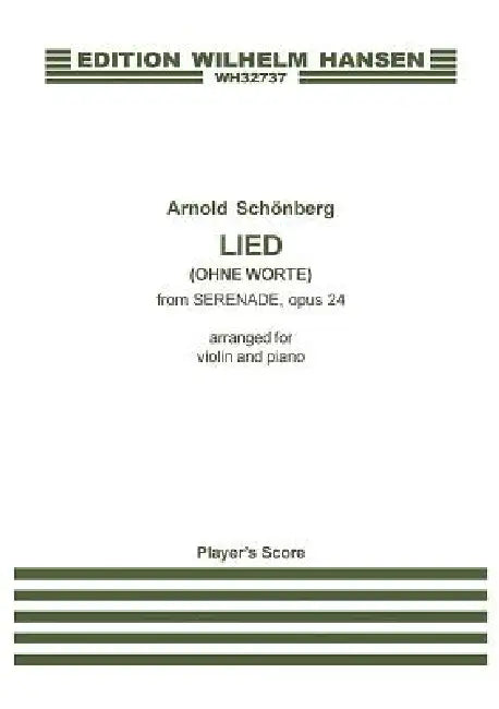 Lied (Ohne Worte) from Serenade Op. 24: Violin and Piano by Arnold Schoenberg, Randa Kirshbaum