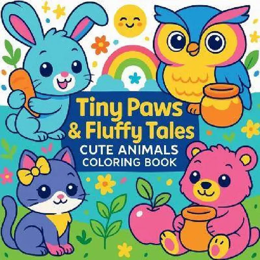 Tiny Paws & Fluffy Tales - Cute Animals Coloring Book by Chris Martin