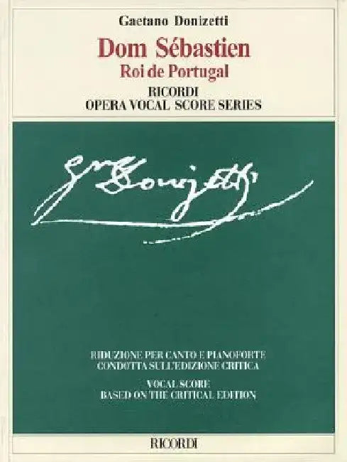 DOM Sebastien: Vocal Score by Gaetano Donizetti