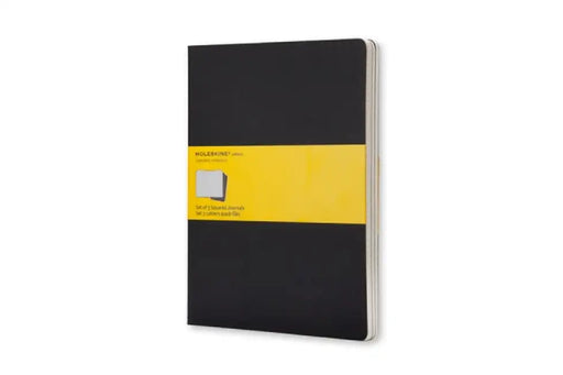 Moleskine Cahier Journal (Set of 3), Extra Large, Squared, Black, Soft Cover (7.5 X 10) by Moleskine