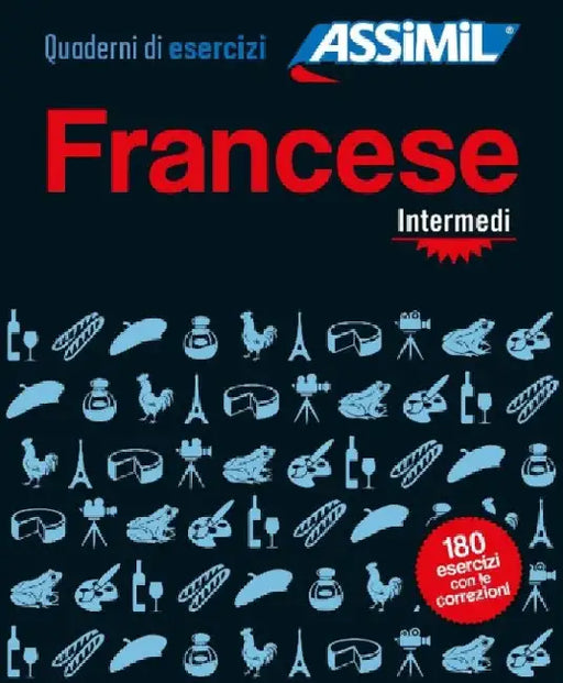 Quaderno di esercizi FRANCESE intermedi: Cahier d'excercices Francais pour Italiens intermediaire by Estelle Demontrono Box