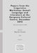 Papers from the Linguistics Workshop: Somali Language and Literature at the Hargeysa Cultural Centre, December 2015 by Martin Orwin