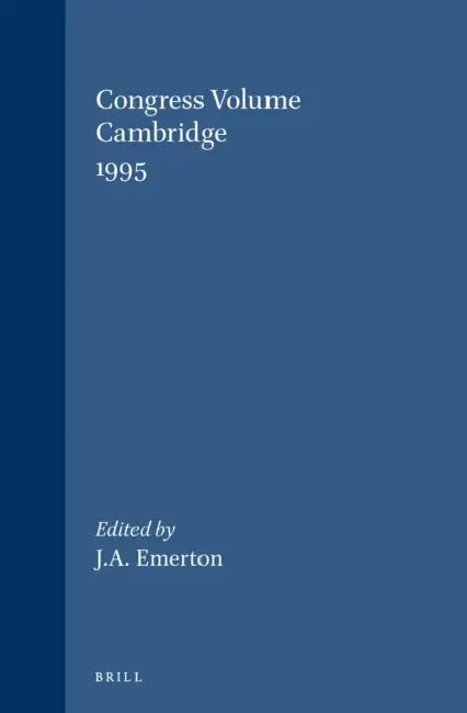Congress Volume Cambridge 1995 by J. a. Emerton